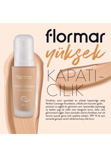 Perfect Coverage Foundation Fondöten 101 Pastelle modelleri