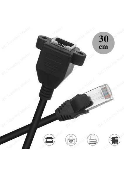 Panel Montaj RJ45 Erkek RJ45 Dişi Uzatma Lan KABLOSU-30CM modelleri