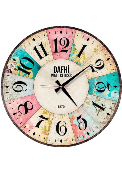 Dafhi Dekoratif Ahşap Duvar Saati 35X35