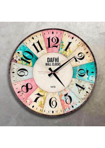 Dafhi Dekoratif Ahşap Duvar Saati 35X35
