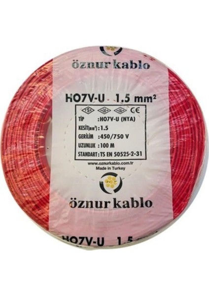 Nya Kablo Öznur 1,5 Luk Kırmızı