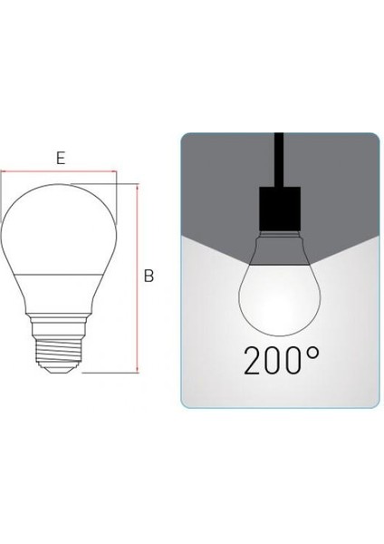 E27 LED Ampul 8,5W 60W 860LM 6500K Beyaz - 5'li Paket