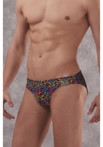 Erkek Modal Çok Renkli Baskılı Külot Slip 1405