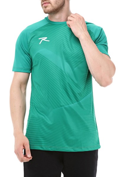 Erkek Dijital Baskılı T-Shirt Justa Yeşil