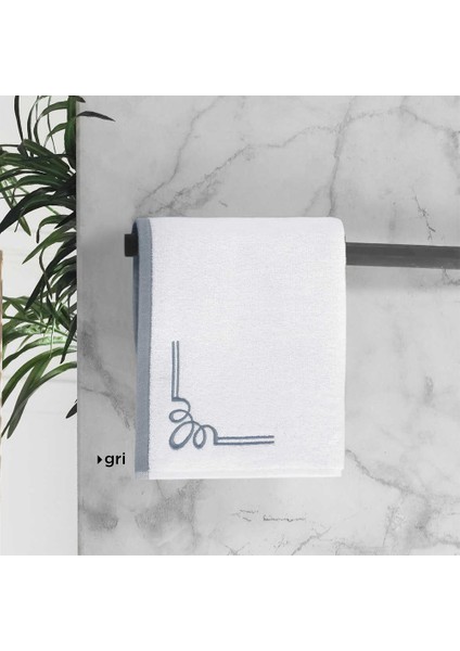 Kiros Gri Pamuk Havlu 50 x 90 cm