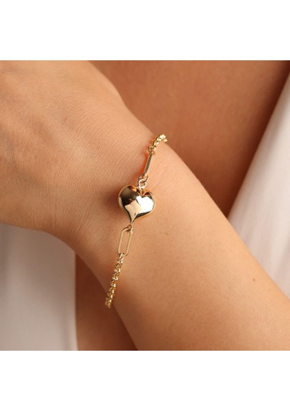Altın Heart Bomb Bileklik