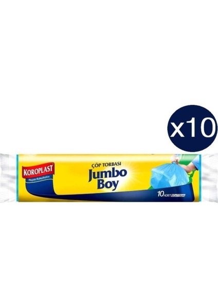 Güçlü Jumbo Çöp Torbası 10'lu x 10 Paket (80 x 110 cm)
