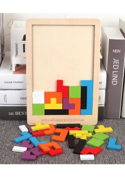 Toys Toys ahşap Eğitici Bultak Tetris Puzzle Çocuk Oyuncağı