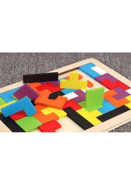 Toys Toys ahşap Eğitici Bultak Tetris Puzzle Çocuk Oyuncağı