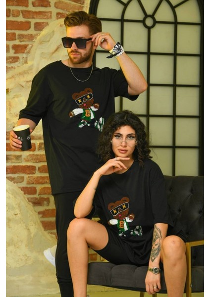 Sevgili Kombini Çift Unicex Ovarsize Peluşlu Siyah fiyatları