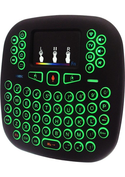 2.4ghz I18 Mini Kablosuz Klavye Touch Pad Işıklı Klavye