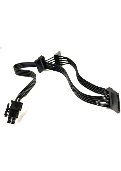 Pcıe 6pin Modüler Power Kablo 6 Pin 3x Sata Güç Kablosu Pcı-E 6 Pin Erkek - 3 Sata Dişi Güç Splitter