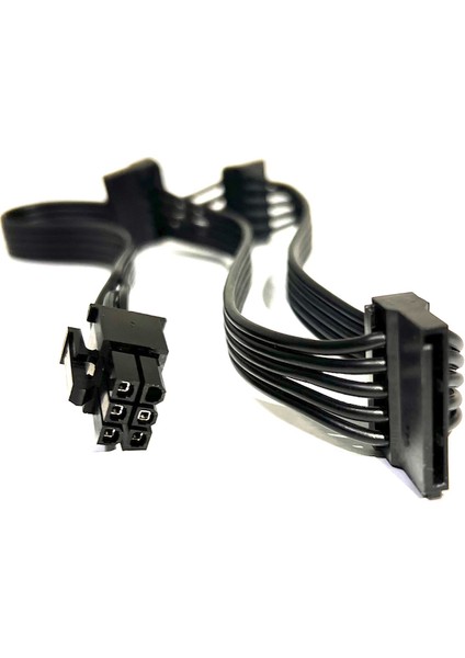 Pcıe 6pin Modüler Power Kablo 6 Pin 3x Sata Güç Kablosu Pcı-E 6 Pin Erkek - 3 Sata Dişi Güç Splitter