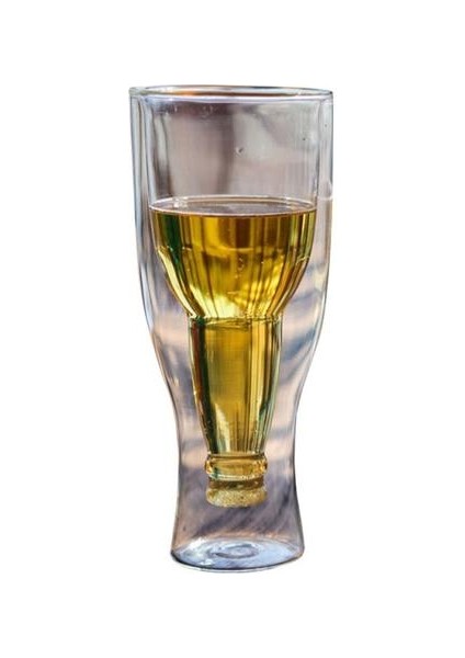1 Adet Ters Şişe Şekli Bira Bardağı (Yurt Dışından)