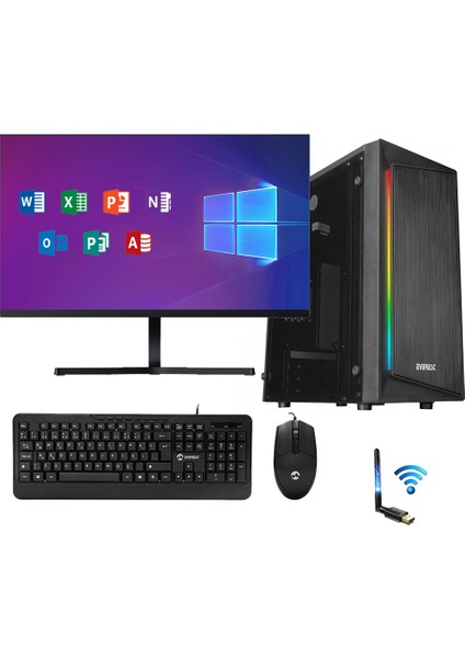 Office X590 İ5-3470 16GB Ram 240GB SSD 500GB HDD 23.8" Fullhd Ofis Masaüstü Bilgisayar