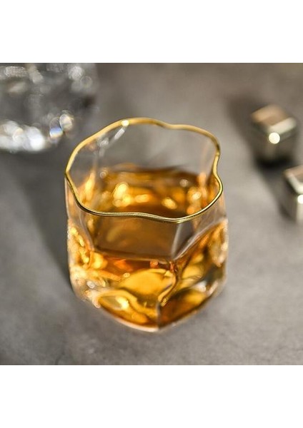 Viski Şarap Cam Bardak Nordic Bükülmüş Şeffaf Ruh Shot Cam Yaratıcı Bardak (Yurt Dışından)