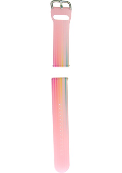 Huawei Gt2 46MM ile Uyumlu Kayış Renkli Desenli Erstwhile Kordon Rainbow Pink fiyatları