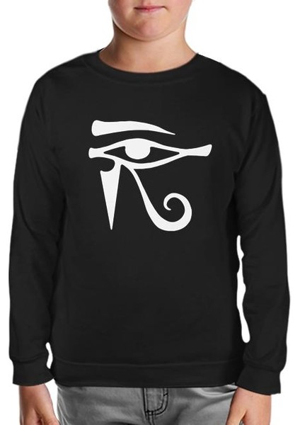 Ra'nın Gözü - R Siyah Çocuk Sweatshirt