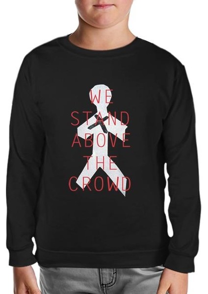 Three Days Grace - Stand Above Siyah Çocuk Sweatshirt