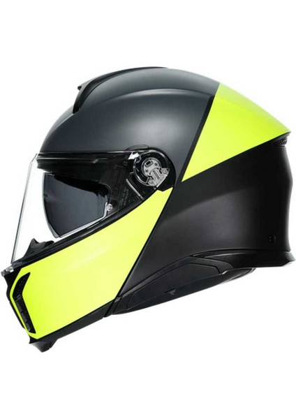 Tourmodular Multi Balanca Matt Black Yellow Çene Açılır Kask * indirimleri