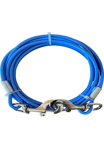 Köpek Bahçe Bağlama Halatı Mavi 6 mm 4 Metre