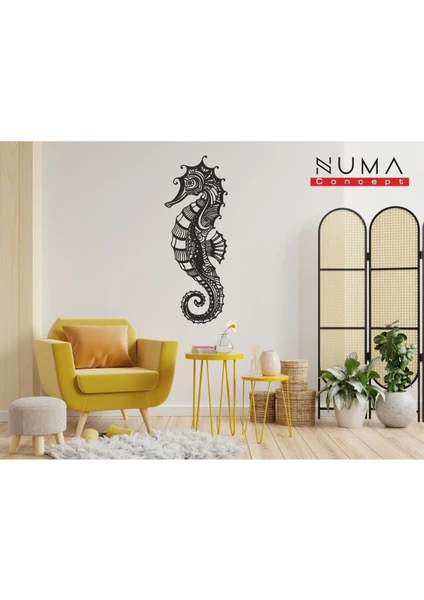 Numa Concept Deniz Atı Denizatı Mdf Duvar Dekorasyon Lazer Kesim 40x15 Cm