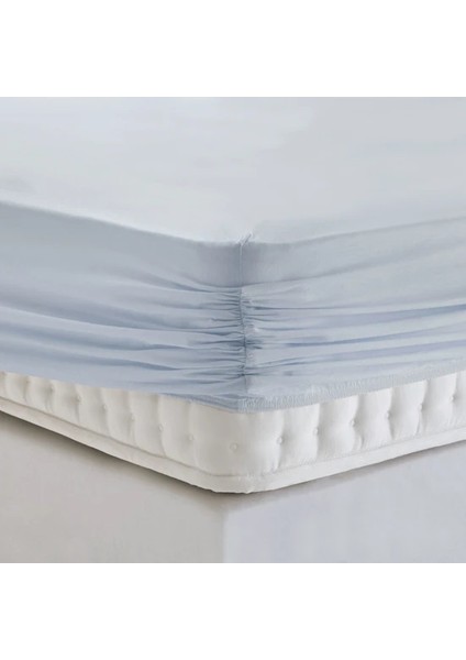 Mavi Çift Kişilik Penye Çarşaf