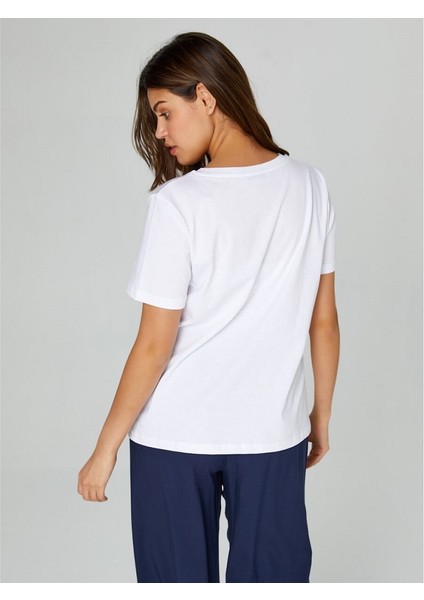 Kadın V Yaka T-Shirt