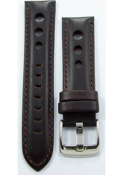 Bizon Koyu Kahverengi Deri Saat Kordonu 24MM Delikli Saat Kayışı indirimleri