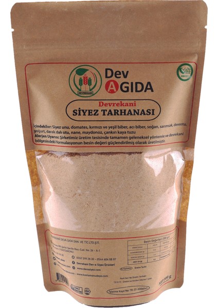 Siyez Tarhana Aç-Kapa Ambalaj 500 gr