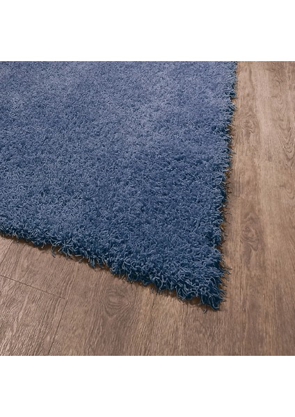 AGKHOME Amerikan Shaggy Halı - 80 x 240 cm - Mavi