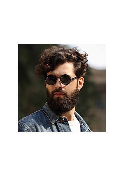 Yuvarlak Çerçeve Tarz Retro Erkek Güneş Gözlük Modelleri