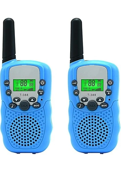 2-Pack Çocuklar Walkie Talkie Iki Yollu Radyo Oyuncak 3 Mil Aralığı (Mavi) (Yurt Dışından)