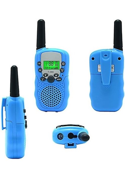 2-Pack Çocuklar Walkie Talkie Iki Yollu Radyo Oyuncak 3 Mil Aralığı (Mavi) (Yurt Dışından)