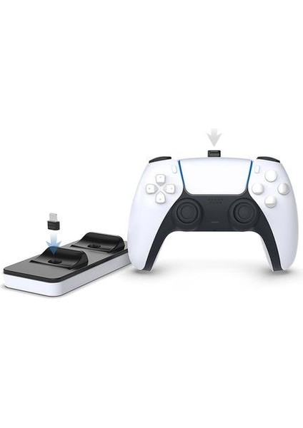 Taşınabilir Taşıma Kontrol Cihazı Şarj Dock Station Oyunu Playstation Için USB Kablosu Aksesuarları 5 Ps5 Gamepad Joystick | Yedek Parçalar ve aksesuarlar (Yurt Dışından)