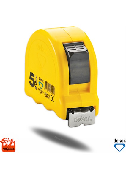 Şerit Metre Çelik Metre Sarı 3 mt x 16 mm