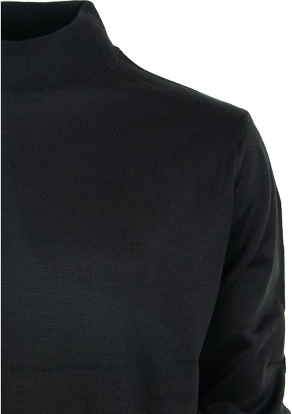 Erkek Kazak Balıkçı Yaka Yün Tarzı Dokuma Klasik Model Tam Kalıp