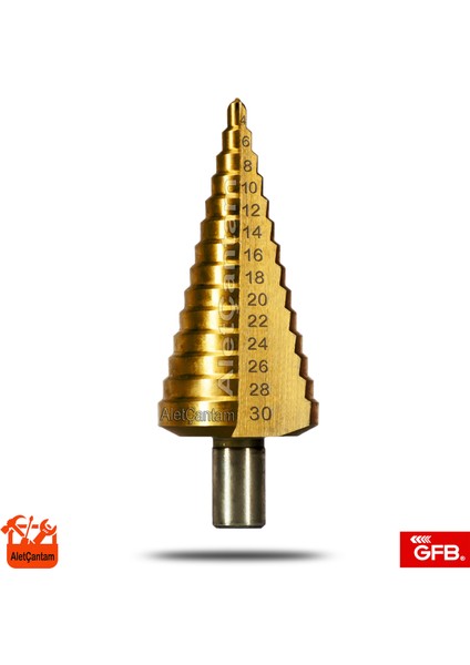 Kademeli Matkap Ucu Hss Metal Kozalak Titanyum Kaplama 4mm - 32MM (Büyük)