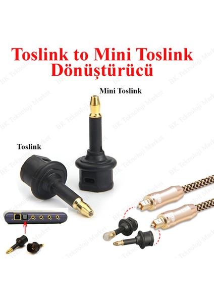 Toslink To Mini Toslink Adaptör