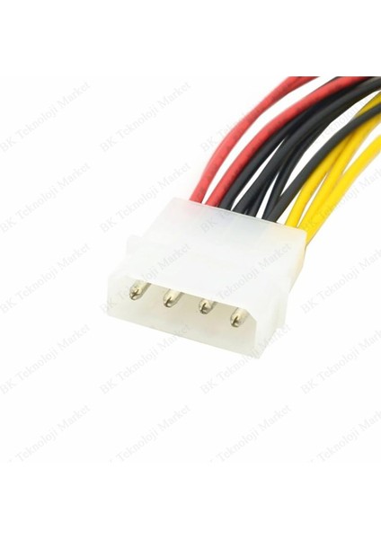 4 Pin Molex Power Çoklayıcı 1 Giriş 3 Çıkış - 2 Adet
