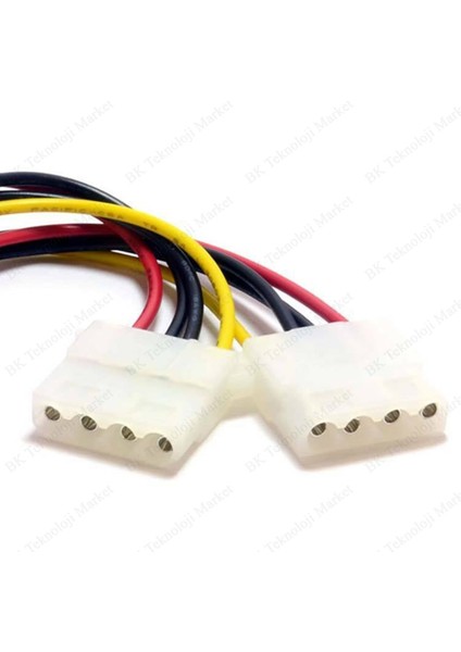 4 Pin Molex Power Çoklayıcı 1 Giriş 2 Çıkış - 2 Adet