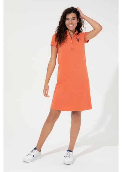 Kadın Turuncu Örme Elbise 50249019-VR051