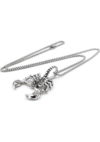 Paslanmaz Çelik Akrep Kral Burç Erkek Çelik Kolye Zincir Q0553 modelleri