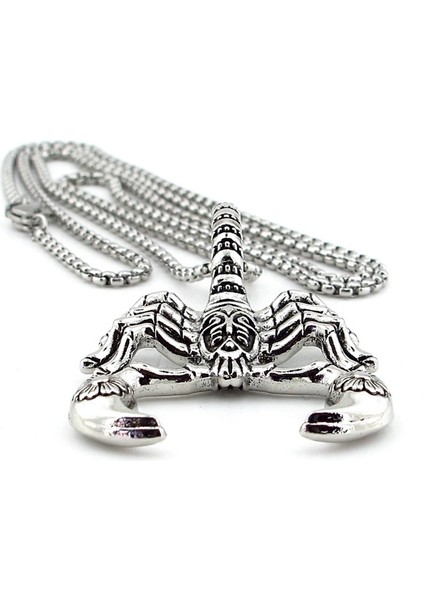 Paslanmaz Çelik Akrep Kral Burç Erkek Çelik Kolye Zincir Q0553 fırsatları