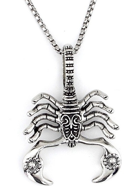 Paslanmaz Çelik Akrep Kral Burç Erkek Çelik Kolye Zincir Q0553 indirimleri