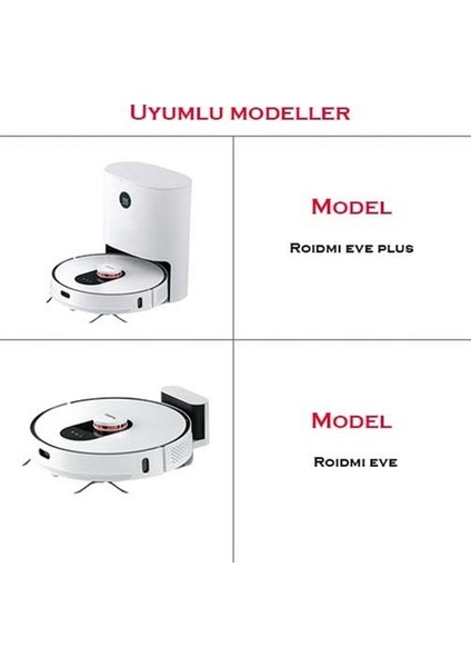 Roidmi Uyumlu Ultra_v2 Set, Roidmi Eve ve Eve Plus Ultra_v2 10 Parça Set