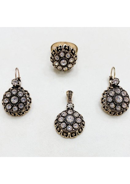 Aşina Gümüş- Muhteşem Yüzyıl Divanhane Elmas Montür Set Sevgiliye Hediye