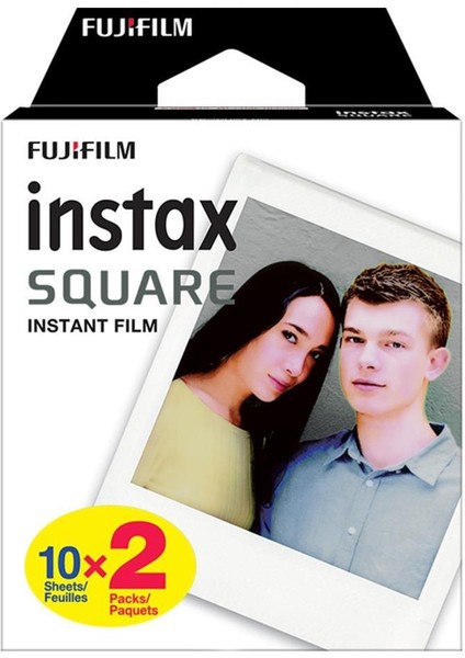 Fujıfılm - Instax Sq1 Beyaz Fotoğraf Makinesi ve 20LI Kare Film