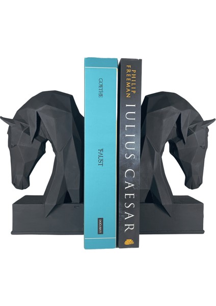 2'li Kübik At Kitap Tutucu Dekoratif Biblo