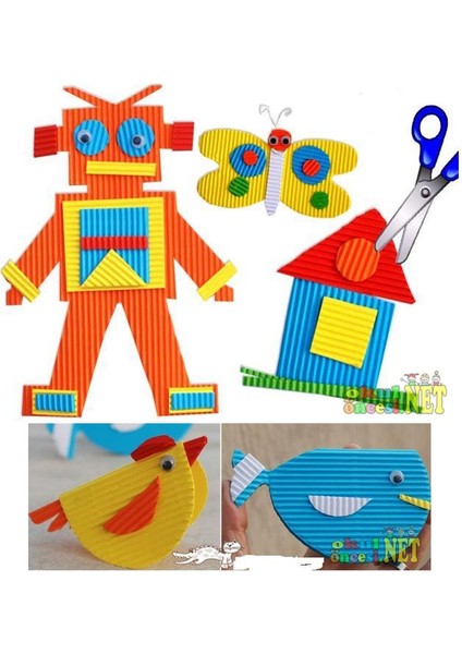 Oluklu Mukavva 50 x 70 cm 2 Adet Metalik Mavi modelleri